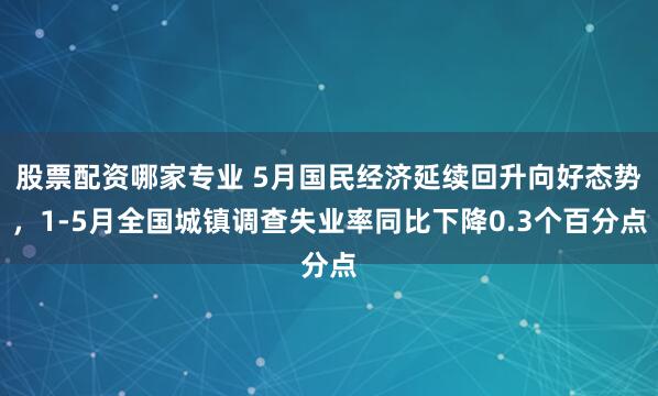 股票配资哪家专业 5月国民经济延续回升向好态势，1-5月全国城镇调查失业率同比下降0.3个百分点
